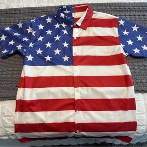 Patriotic Red, White, and Blue Men's Shirt